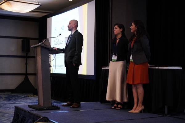 Professor Mehran Tehrani speaking at the International Conference on Composite Materials
